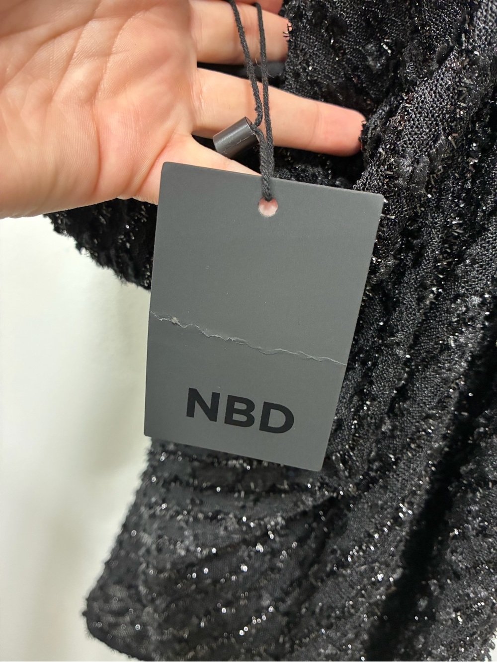 NBD Black Beaded Halter Mini Dress - Picture 7 of 10